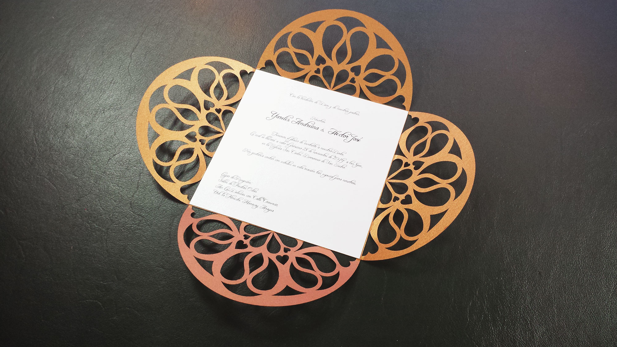 Invitación Matrimonio en corte laser