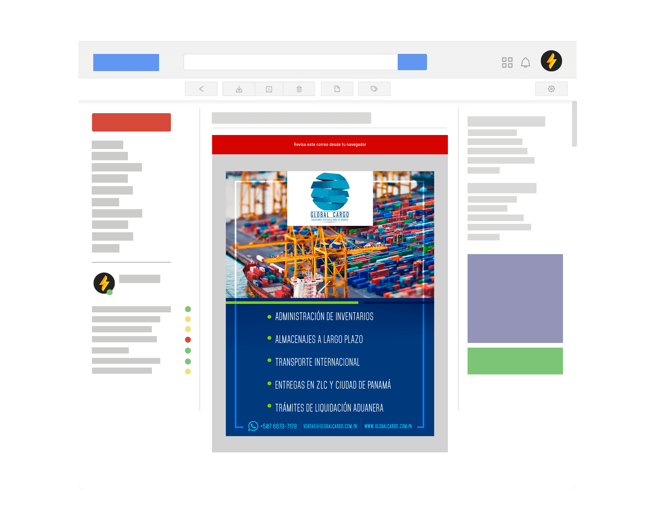 Global Cargo Panamá | Campaña de Correo Electrónico en Panamá | Mailing