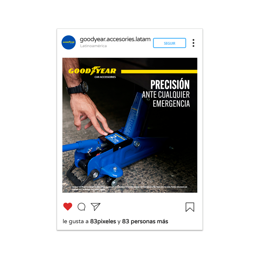 Goodyear Accesorios | Latinoamérica | Marketing Digital | 83pixeles